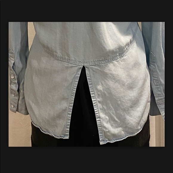 Cloth and Stone Anthology Sz XS Button Shirt split back metal buttons - Picture 7 of 11
